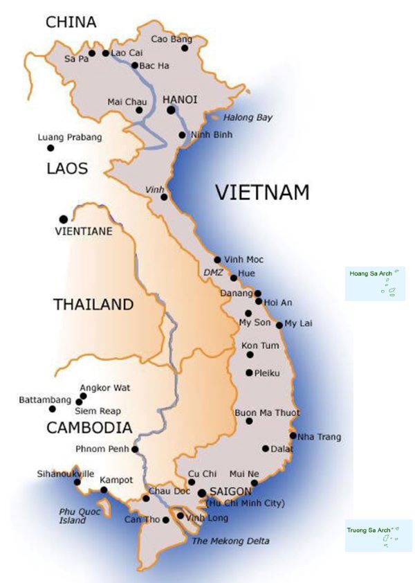 vietnam travel map